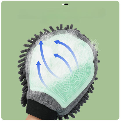 Pet Bathing Brush 2-in-1 Grooming Glove